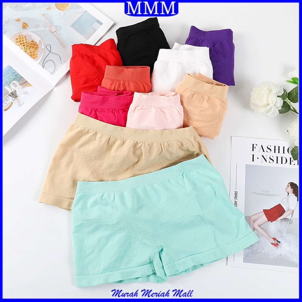 MMM Celana Pendek Wanita Pakaian Dalam Short Seamless 6700 Celana Dalam Ketat Yoga Gym Murah Import