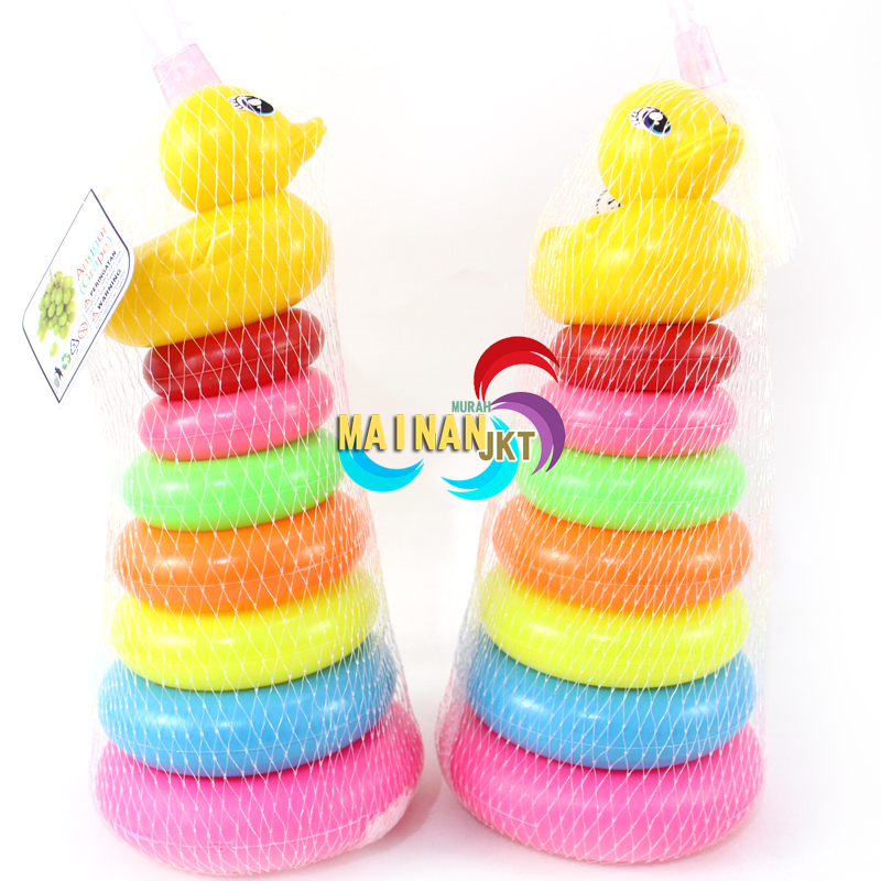 MAINANKEI MAINAN ANAK MURAH BEBEK SUSUN 434 MINI RING DONAT BEBEK EDUKASI BERMAIN ANAK