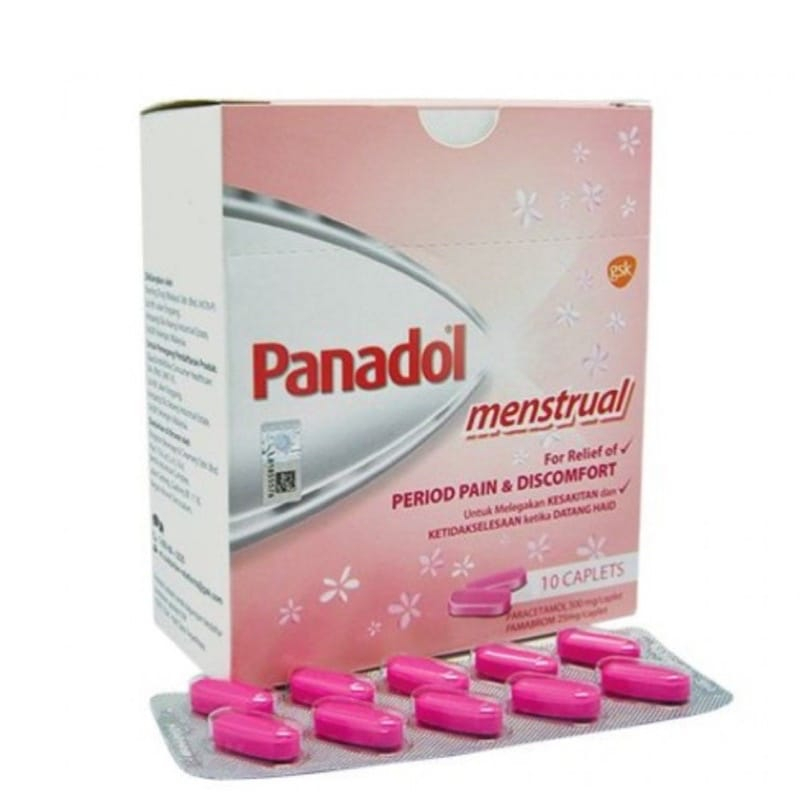 Panadol menstrual 1 papan isi 10 haid mens datang bulan