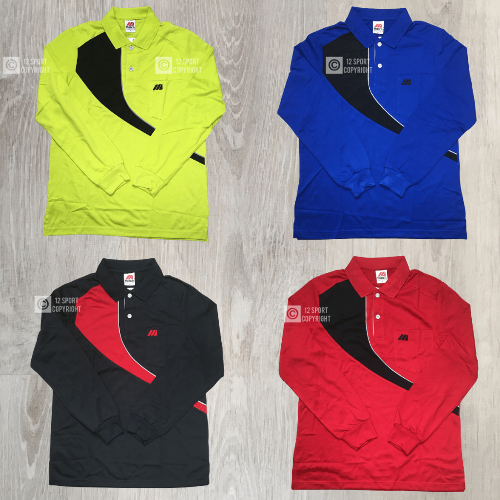 12SPORT - Kaos Polo Olahraga Match MTPG-24 Lengan Panjang Baju Kerah Sport Katun CVC