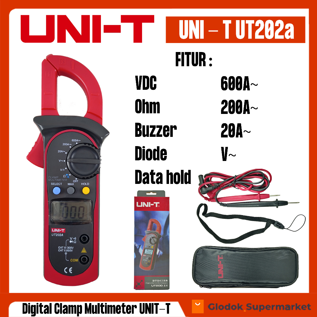 Tang Ampere UNI-T UT202a Digital Clamp Multimeter UNIT-T UT 202a UT-202a