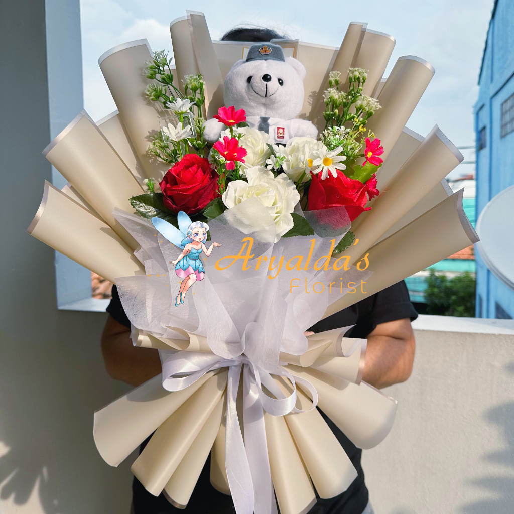 Medium Sized Bouquet | Buket Bunga Anniversary, Graduation, Sidang, Valentine, Birthday, Lamaran | B
