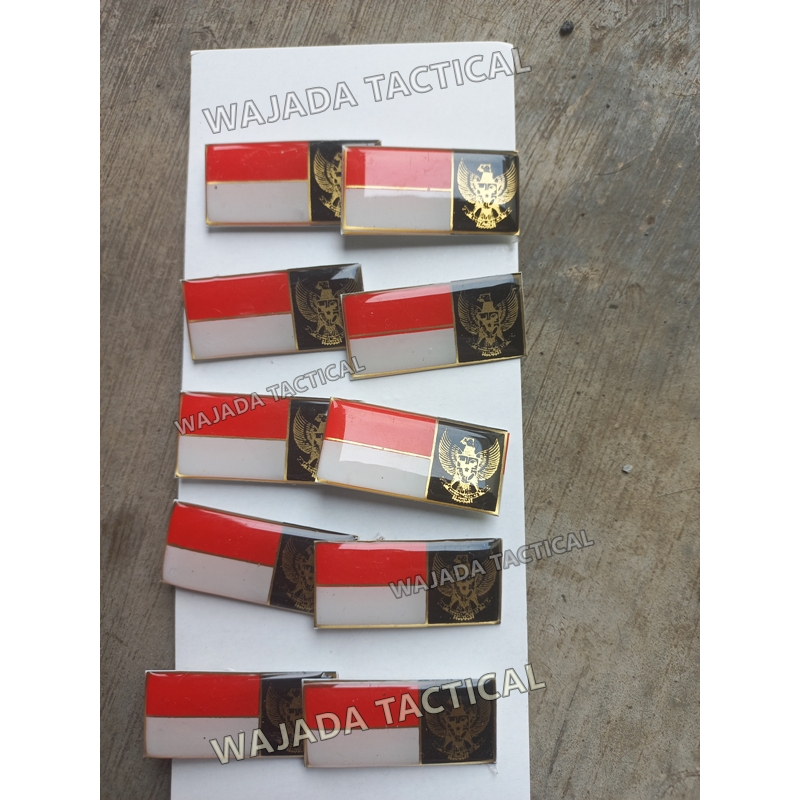 WAJADA Pin Bendera Merah Putih Garuda Bros Bendera Merah Putih Bahan Fiber