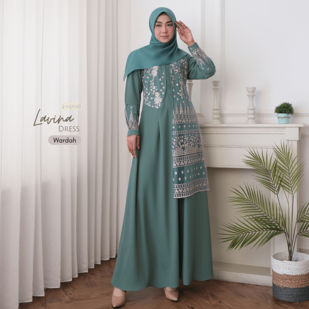 KUPNAD Gamis Flowy Premium - Lavina Dress gamis cantik bahan adem dan nyaman