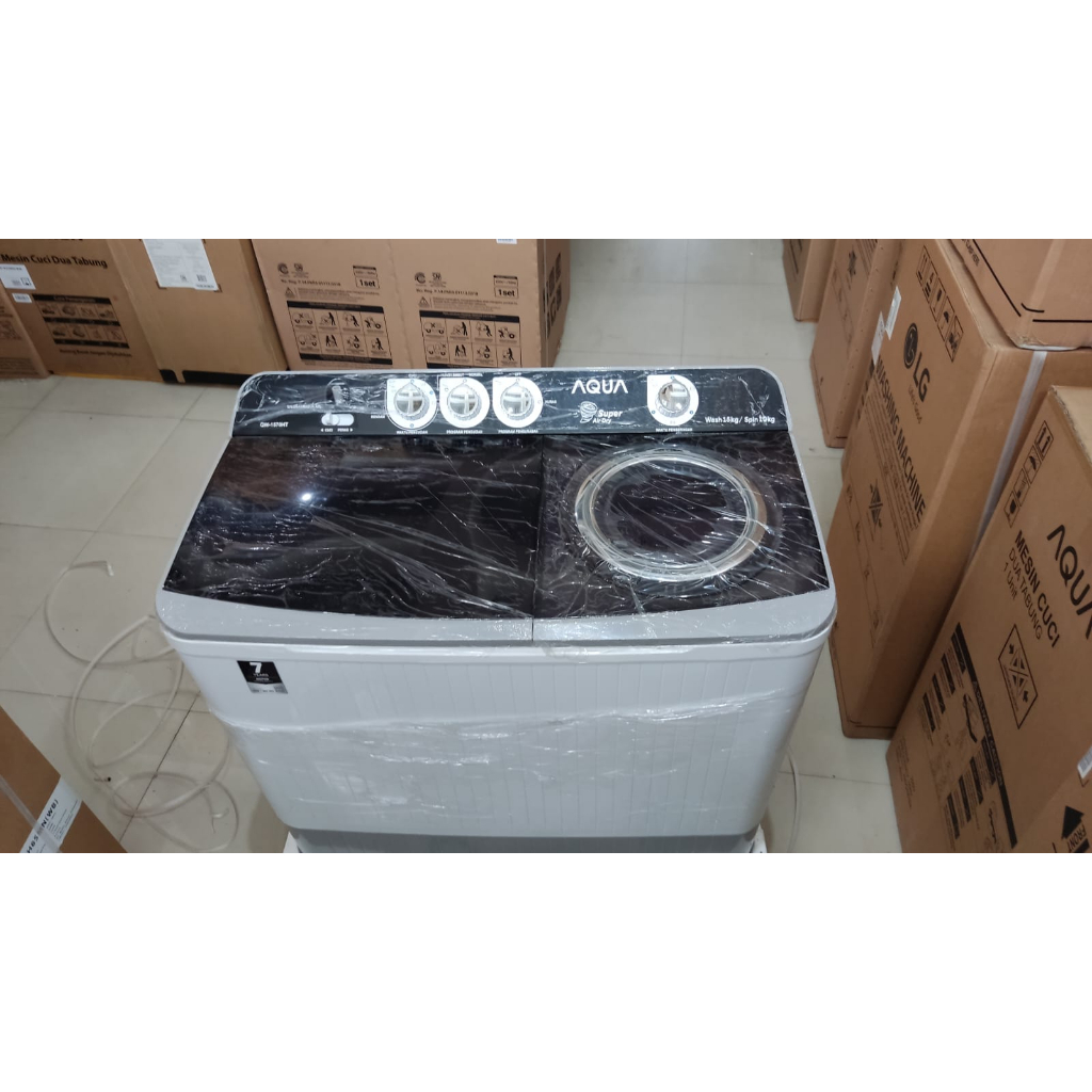 MESIN CUCI AQUA JAPAN QW 1570 HT QW-1570HT 15 KG 2 TABUNG 15KG