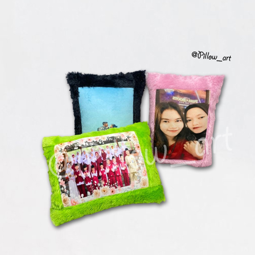 Pillowart - Bantal Foto Custom Bulu Rasfur Ukuran 30 x 40 cm / Hadiah - ART015