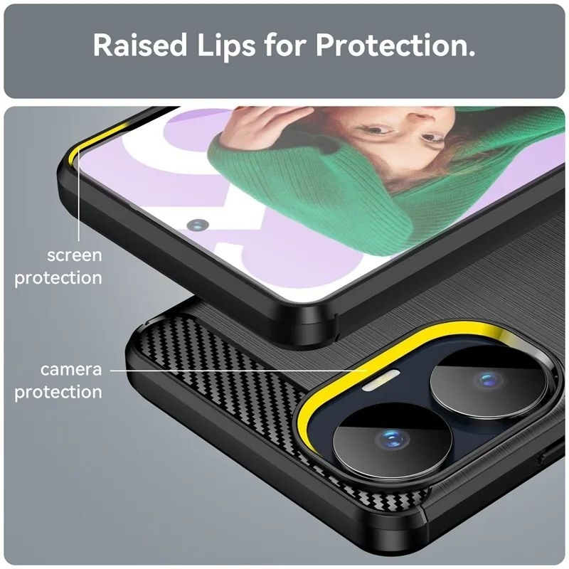 Case Realme C55 Softcase Carbon Fiber Rugged