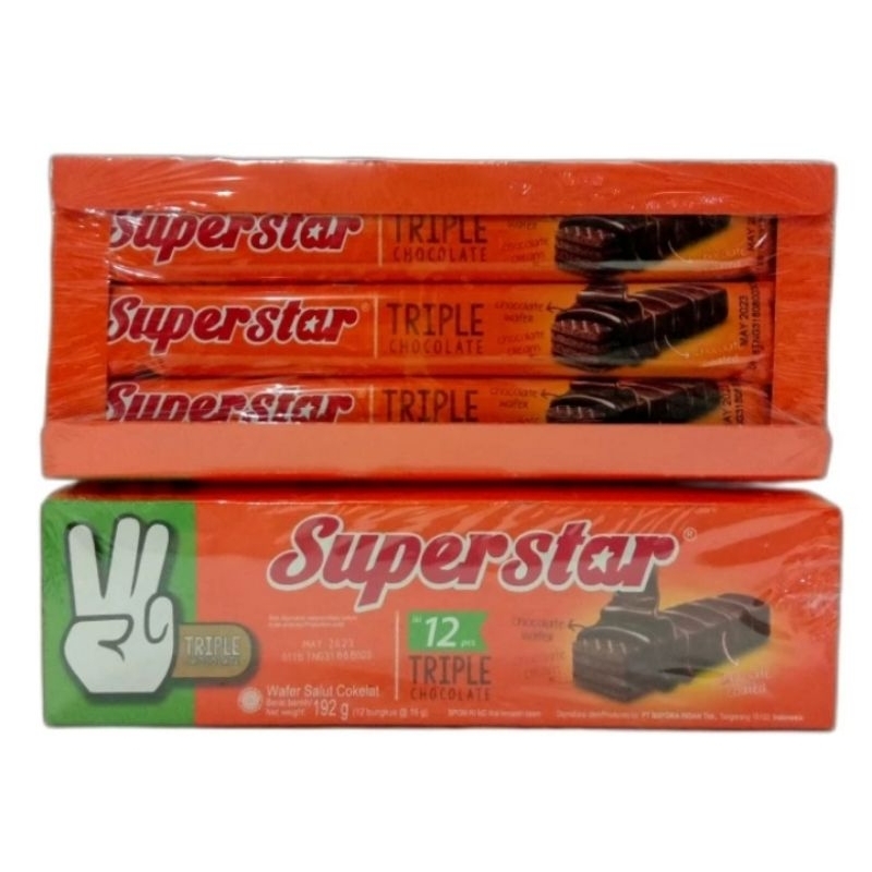 

Superstar Roma Wafer Cokelat 1 Box Isi 20Pcs