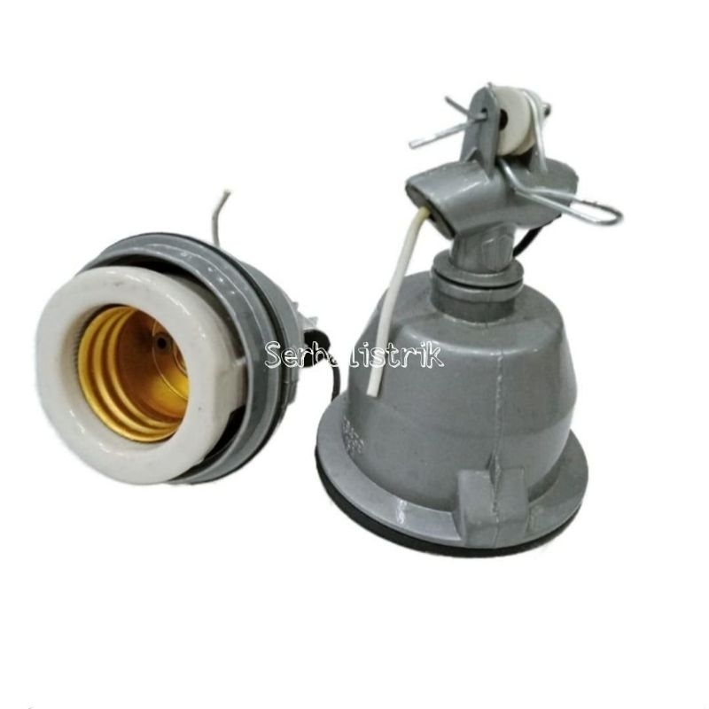 Pitting wd E40 besi/Fiting lampu gantung E40/Kap wd E40 besi/Kap lampu gantung E40