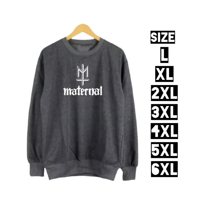 Sweater Polos Logo maternal 8 Warna 7 Ukuran / Crewneck Pria Wanita