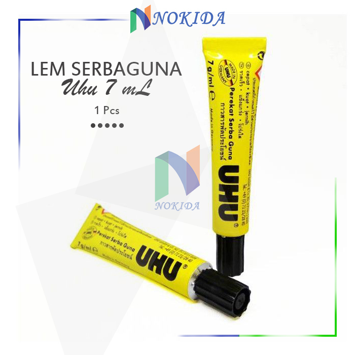 

Nokida Lem UHU Perekat Serbaguna 7 mL/1 pcs / Glue Cair Untuk Kertas, Karton, Kain, Kayu Super