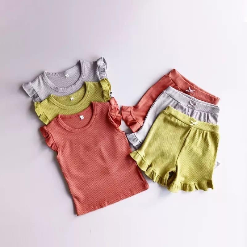 Set Kids Aiko Ruffle Setelan Anak Perempuan 6-24 Bulan