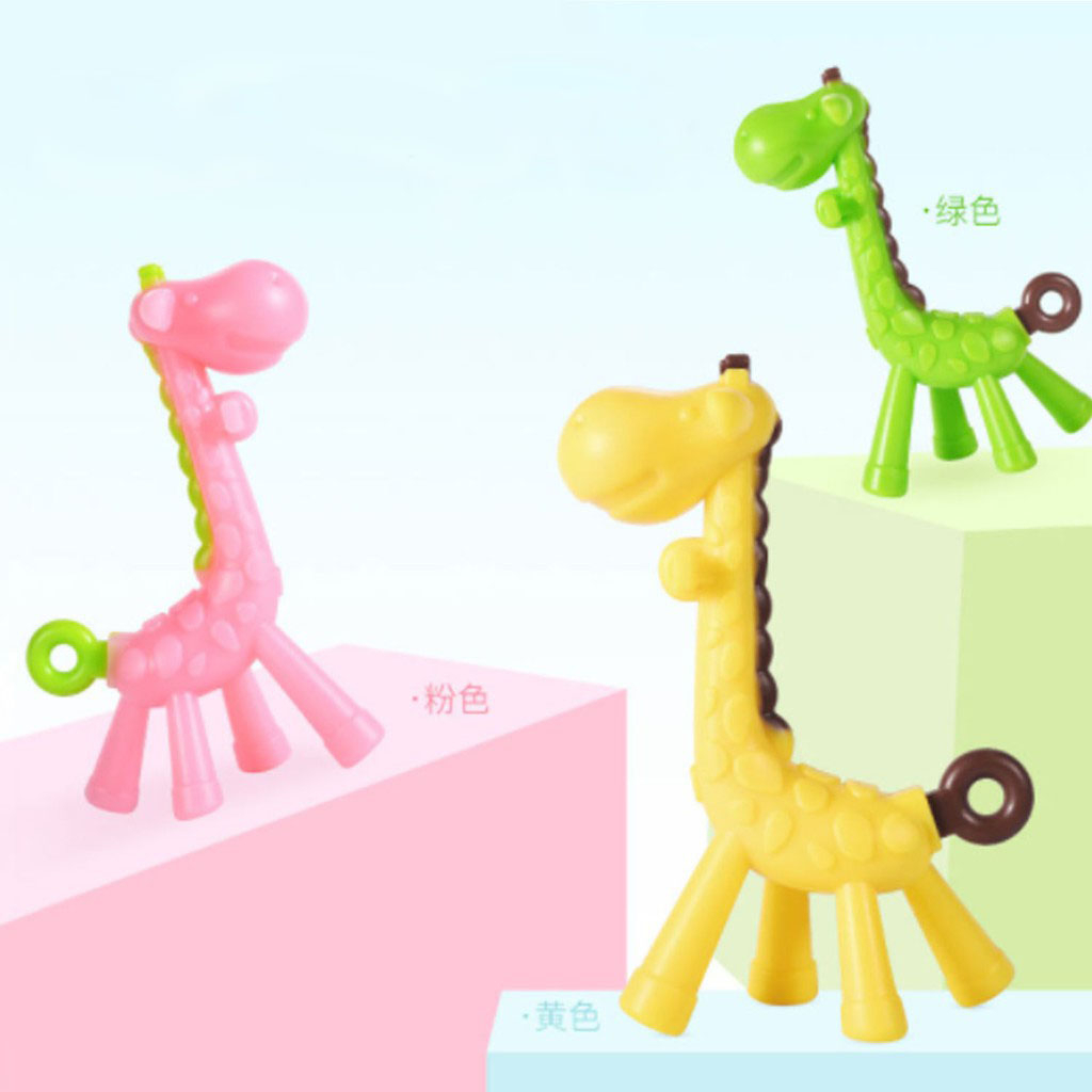 Teether Giraffe Baby Grow Gigitan Jerapah Mainan Gigi Bayi Baru Lahir 3m+ BPA Free