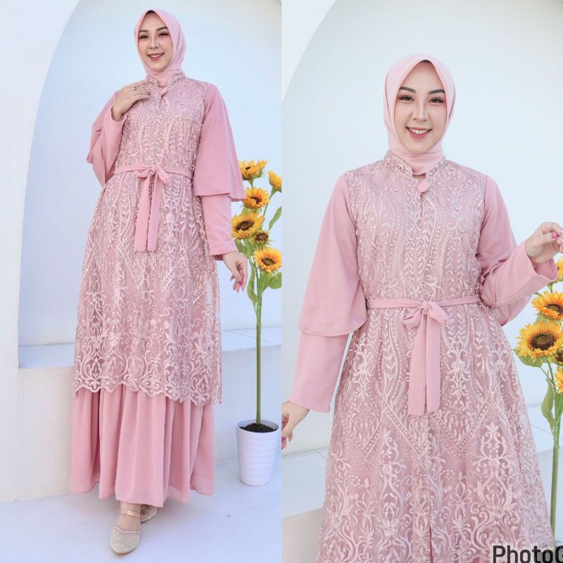 LALISA DRESS CARDI (2 IN 1)//OUTER+INNER TERPISAH BISA LEPAS PASANG//SERAGAMAN KELUARGA//BAJU PESTA LAMARAN//KEBAYA WISUDA//BAJU KONDANGAN//BAJU LEBARAN//KEBAYA ORIGINAL//KEBAYA MODERN//ORIGINAL BY PELANGI JAYA//MDHBROTHER