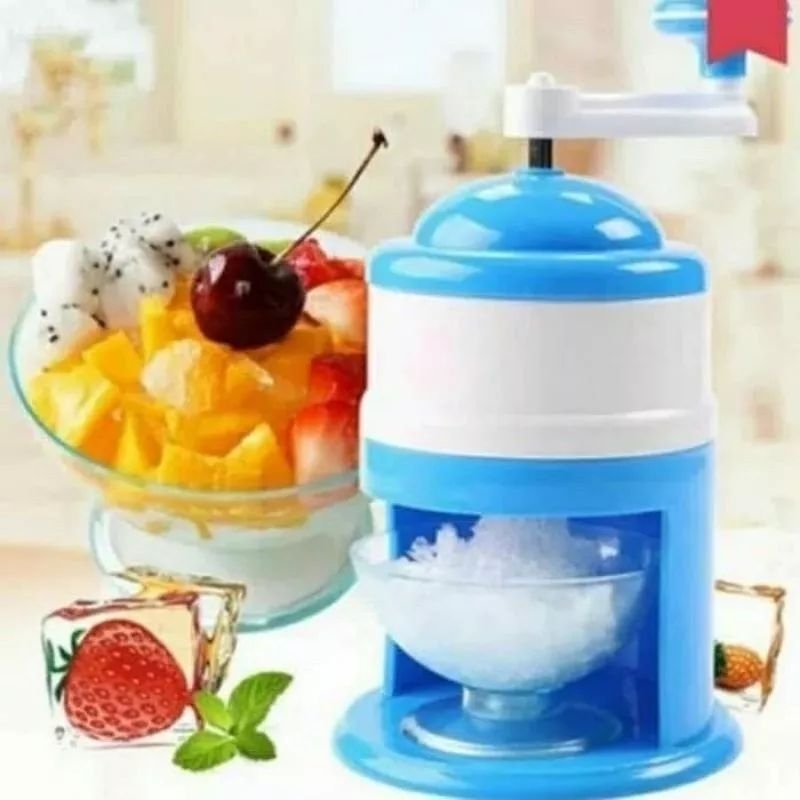 Alat Serut Es Batu Mini Portabel Snow Cone Ice Cream Crusher Manual / Alat Serut Es Batu Portable Me