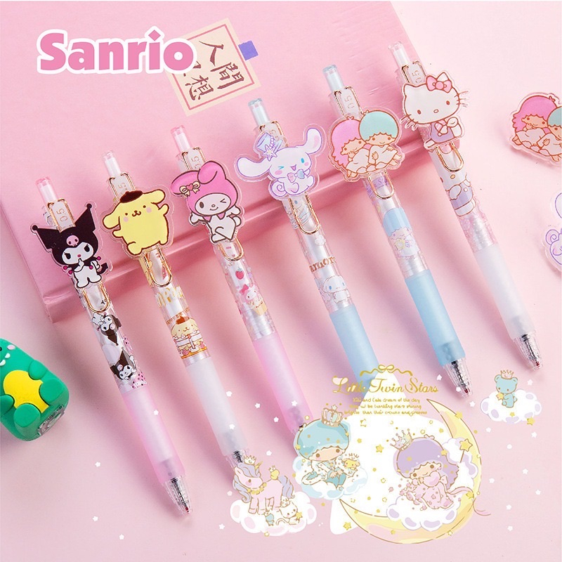 KENSHO Pulpen Fancy  Karakter Lucu Sanrio Premium 0.5mm / Pen Gantungan / Bolpen Acrylic