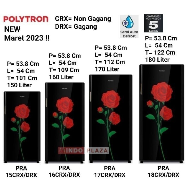 Kulkas Polytron Satu Pintu / 1 Pintu Kota Serang