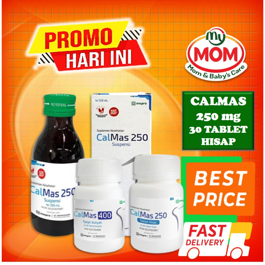 [BPOM] Calmas Suspensi 250 mg Isi 120ml / Vitamin Peninggi Badan / Mepro / MY MOM