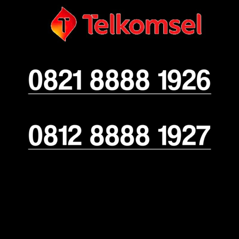 kartu perdana cantik simpati tahun 0821 8888 1926, 0812 8888 1927