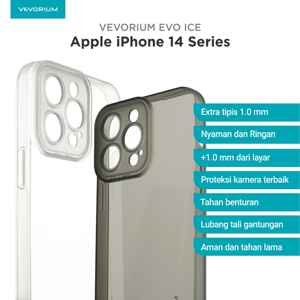 VEVORIUM EVO ICE Apple iPhone 14 PRO MAX PLUS Ultra Thin Soft Case