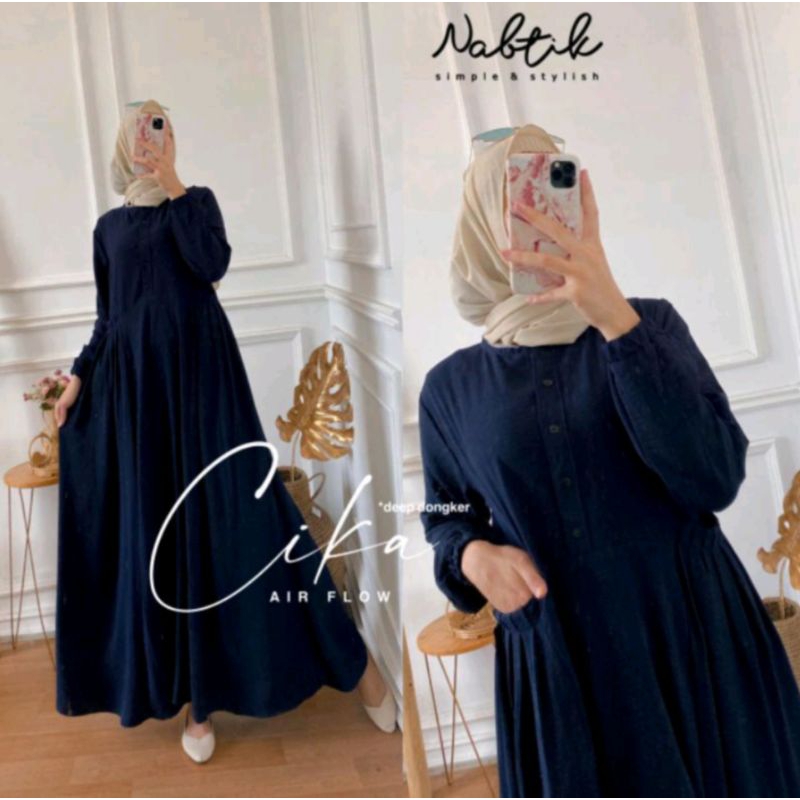 Gamis chika.Cringkle air flow