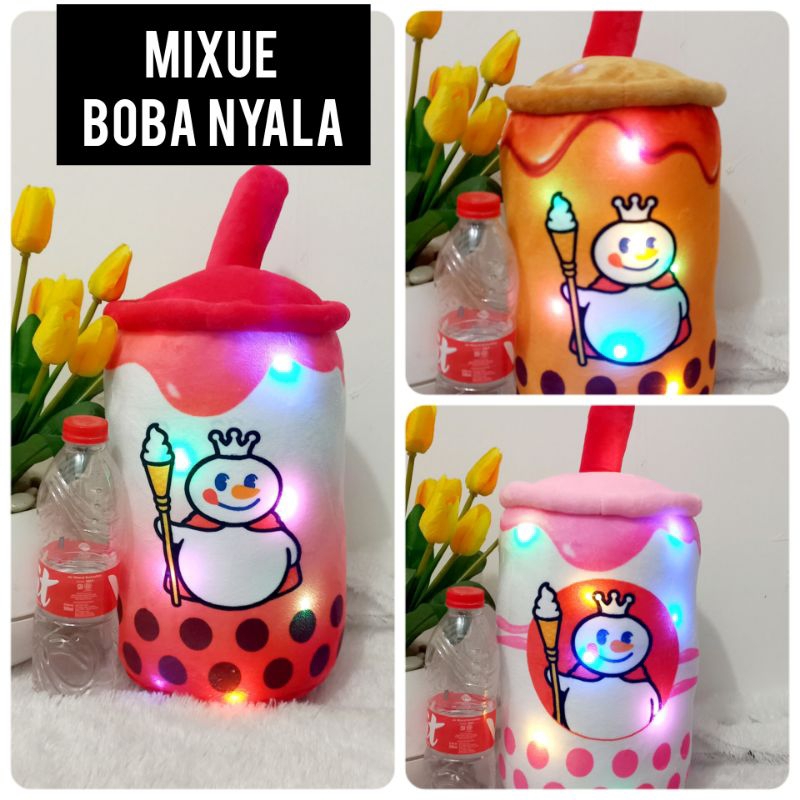 Mixue Boba LED Terbaru Lucu Menyalaa Halus Dan Lembut