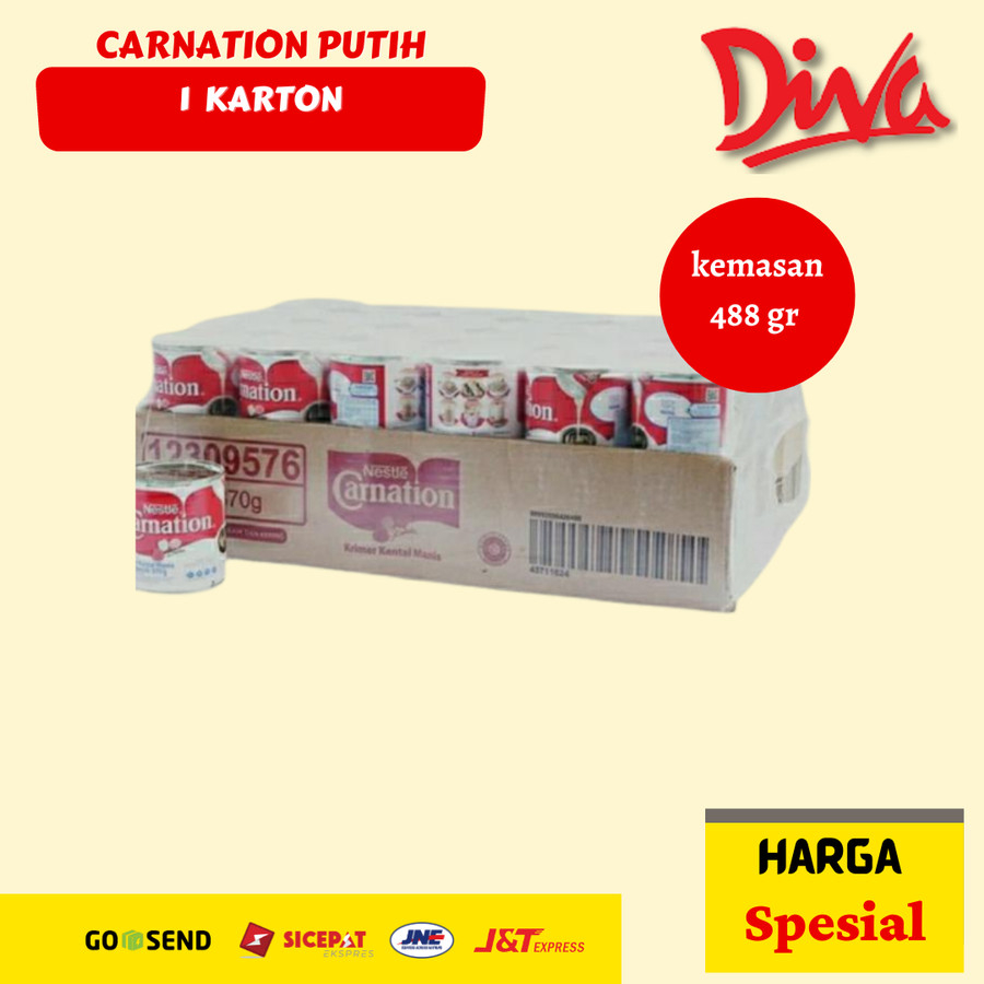 

Susu Krimer Kental Manis Carnation 488 GR / SKM Carnation [1 KARTON]