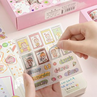 

(COD) Set Stiker Box Premium Karakter Lucu Roll Stiker 10x10 Stiker Super Cute Tingkatkan Kreativitas dengan Sticker Lucu