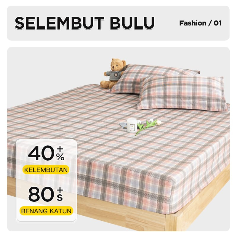 DISKON SPREI 160X200CM MOTIF ASTHETIC MOTIF KOTAK SPREI CANTIK SPRAI ANAK