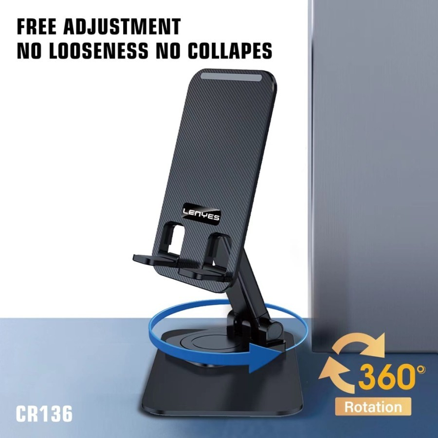 Lenyes CR136 Rotary Putar 360 Holder HP Tablet Anti Slip Dudukan HP Grosir