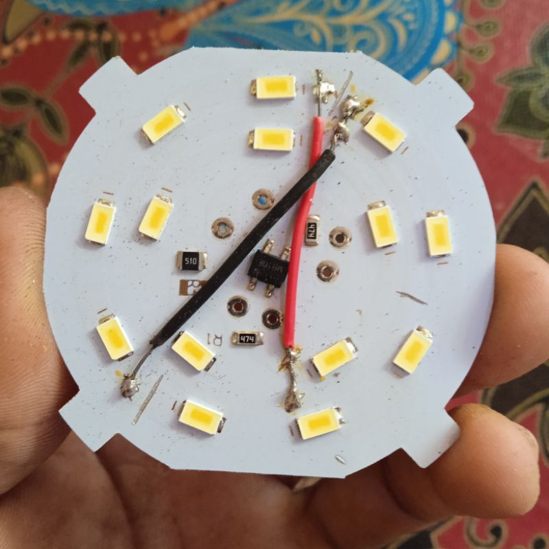 PCB lampu LED 12 volt 15 Watt ON/Rakitan