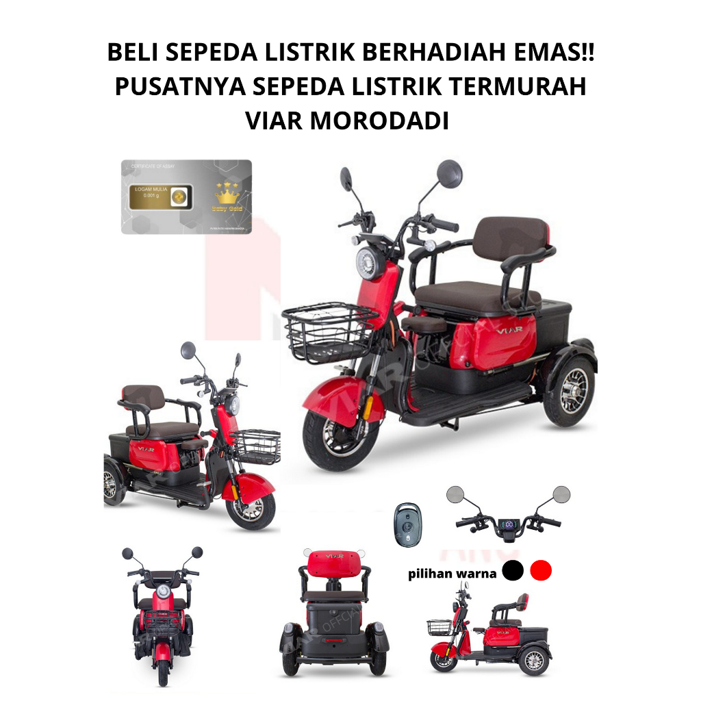 (TERMURAH) SEPEDA LISTRIK RODA 3 MODERN