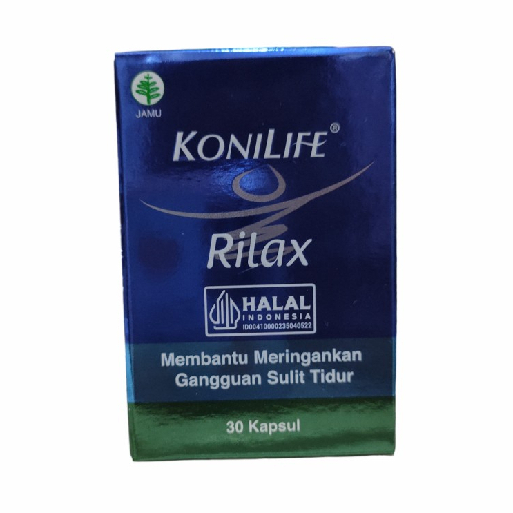 KONILIFE RILAX ISI BOTOL 30 KAPSUL  MEMBANTU MERINGANKAN GANGGUAN SULIT TIDUR