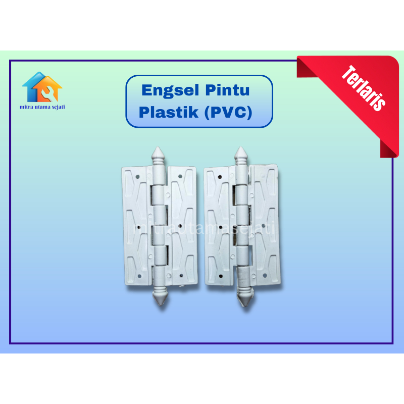 ENGSEL PINTU PLASTIK PVC PUTIH KAMAR MANDI/ ENGSEL PVC