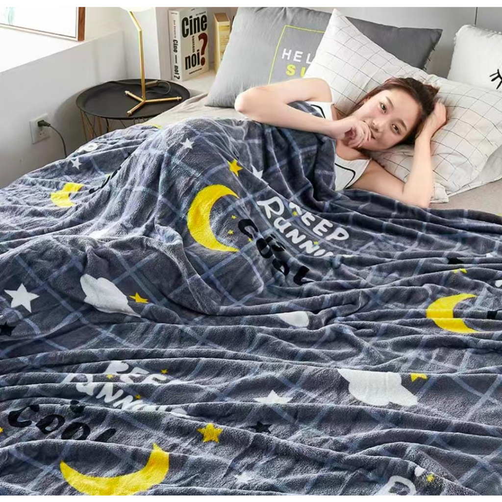 D&amp;Z Selimut Bulu Super Halus Dan Lembut Motif Dewasa Size 150x200