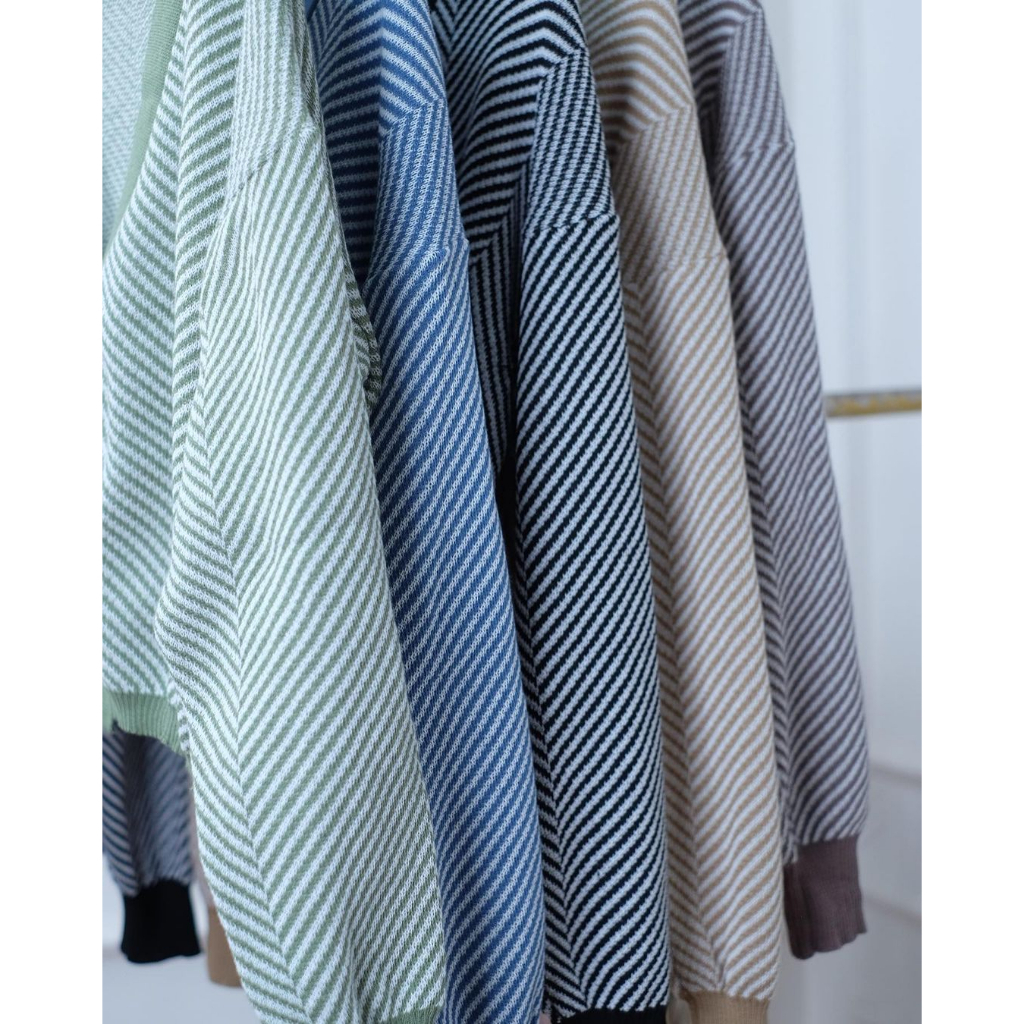 VALINA CARDIGAN RAJUT CROPE ZIGZAG PREMIUM KNIT - OUTER RAJUT WANITA