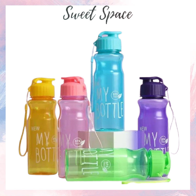 MY BOTTLE FLIP TUTUP KLIK 500ML DENGAN TALI GANTUNG [SWEETSPACE]