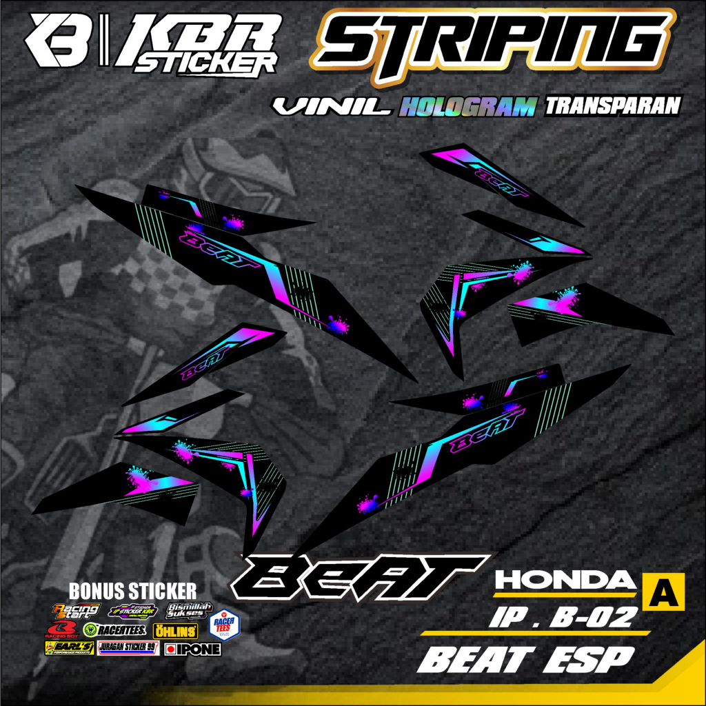 COD Stiker Striping BEAT ESP/ Sticker Variasi List Skotlet Motor Honda BEAT ESP/ KODE IP.B-02