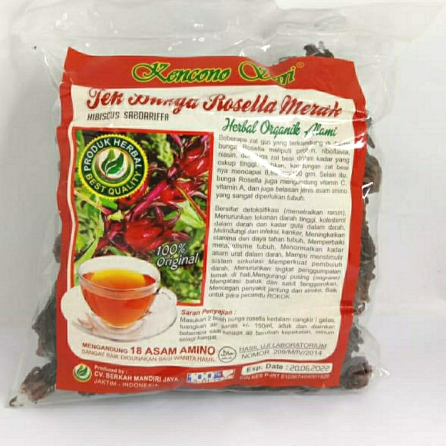 

Teh seduh Bunga Rosella Merah Rosela Herbal Asli Original