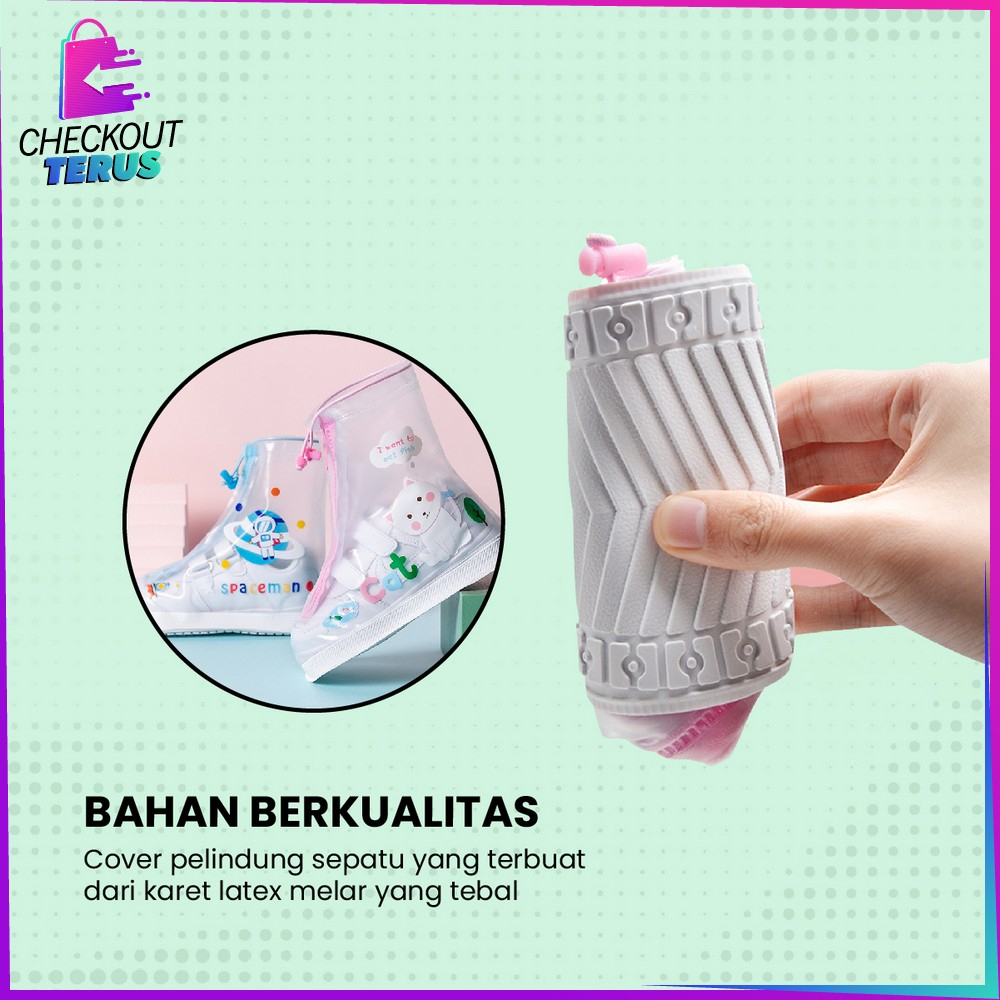 CT S55 Pelindung Sepatu Anti Air Anak Unisex Tahan Air dari Hujan Rain Cover Anti Bocor Sarung Cover Sepatu