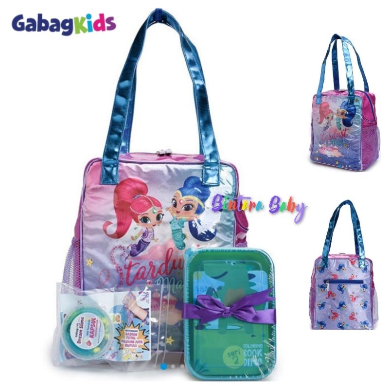 Gabag Kids Lunch Bag With Thermal Special Edition Shimer and Shine Stardust Magic / Cooler Bag Tas Bekal Anak