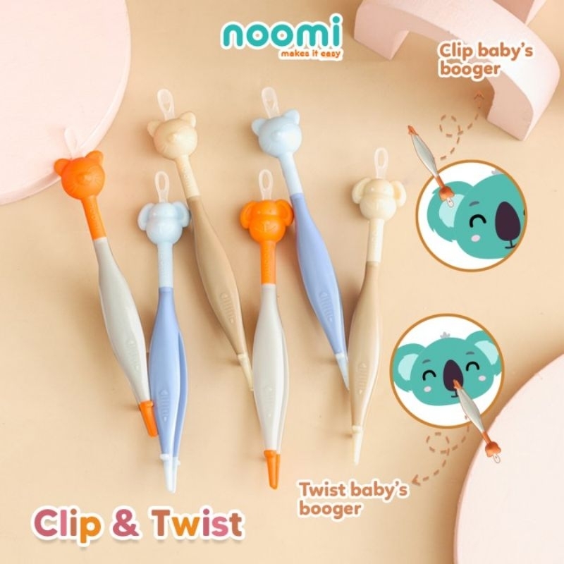 Noomi Baby Clip &amp; Twist - Nomi Penjepit Pembersih Telinga Kuping &amp; Hidung Bayi - Jepitan Pembersih Anak Bayi