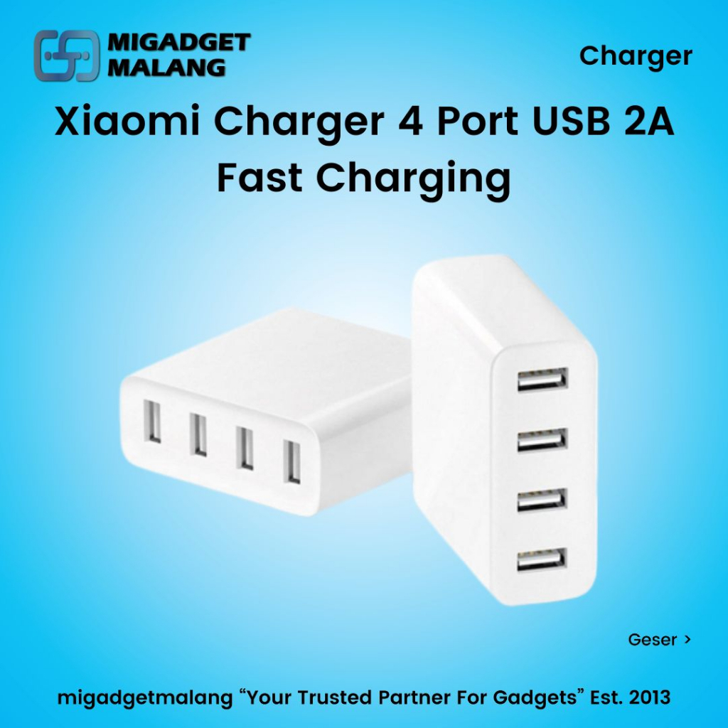 Charger 4 Port USB 2A Fast Charging