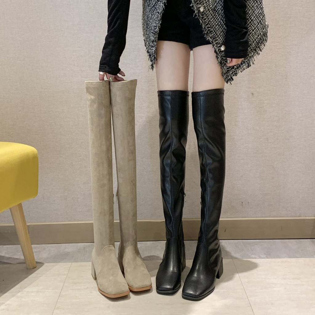 ✅PINKEY P214 SEPATU TINGGI LONG BOOTS FLAT FASHION KOREA IMPORT