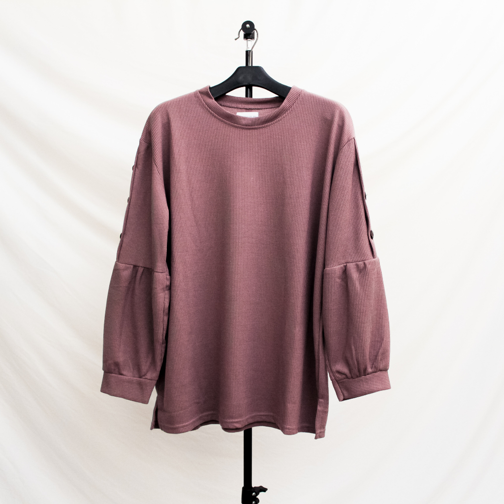 Waffle Blouse Lengan Balon TARO | Blouse Wanita | Atasan Wanita