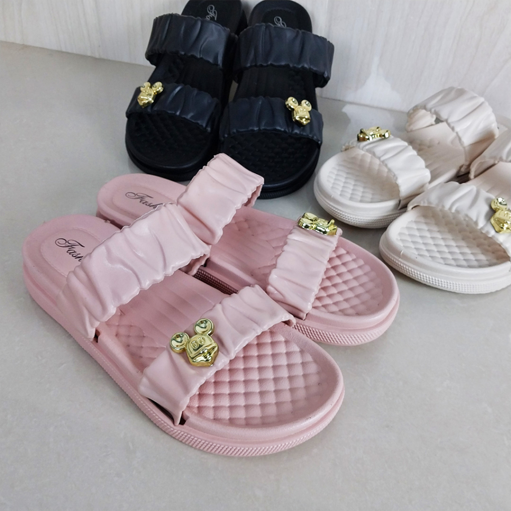 AND / COD / Sandal Slip On Wanita Import / Sandal Wanita Kekinian / Sandal Cewek Fashion Kasual / Sandal Selop Wanita SPT-49