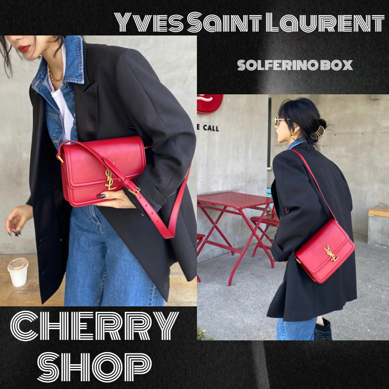 ✨100% authentic SOLFERINO BOX Tas selempang medium kulit Yves Saint Laurent 634305