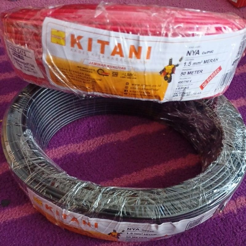 KABEL NYA KITANI 1,5 mm KAWAT TEMBAGA SNI