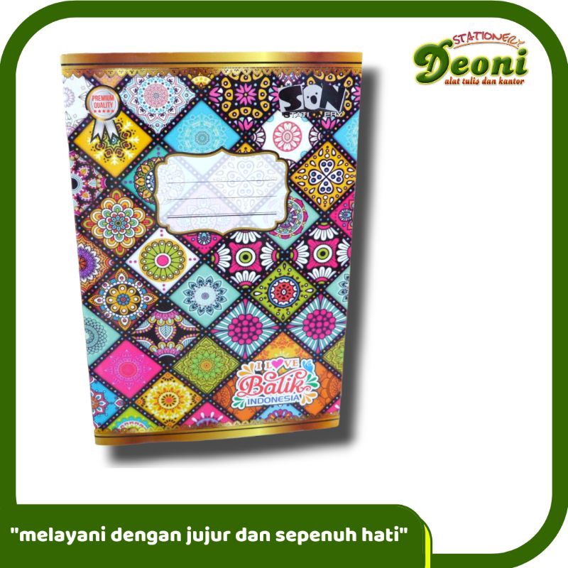 

SON Buku Tulis Boxy Batik 42 Lembar ( 1 Pack / 10 Buku )