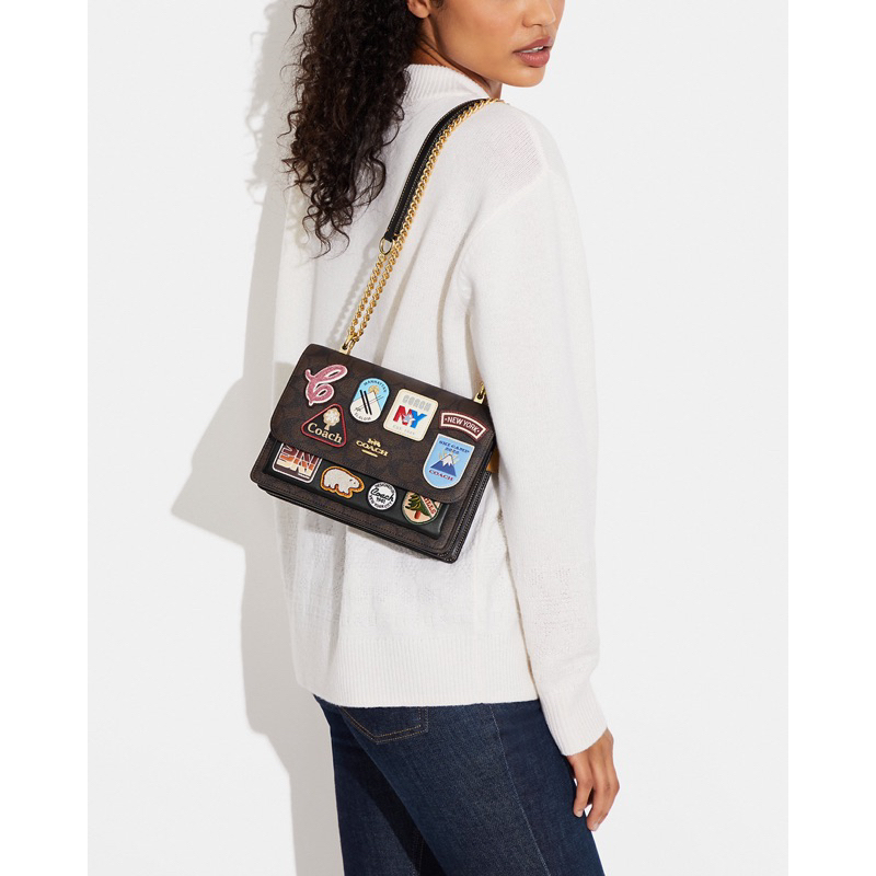 Coach Klare Crossbody In Signature Canvas With Ski Patches (CE 591)